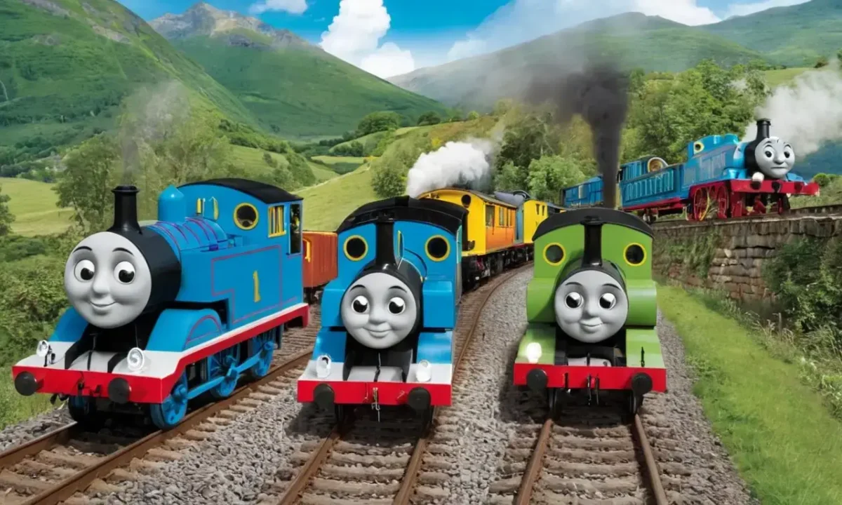 The wallpaper represents Thomas & Friends traveling globally