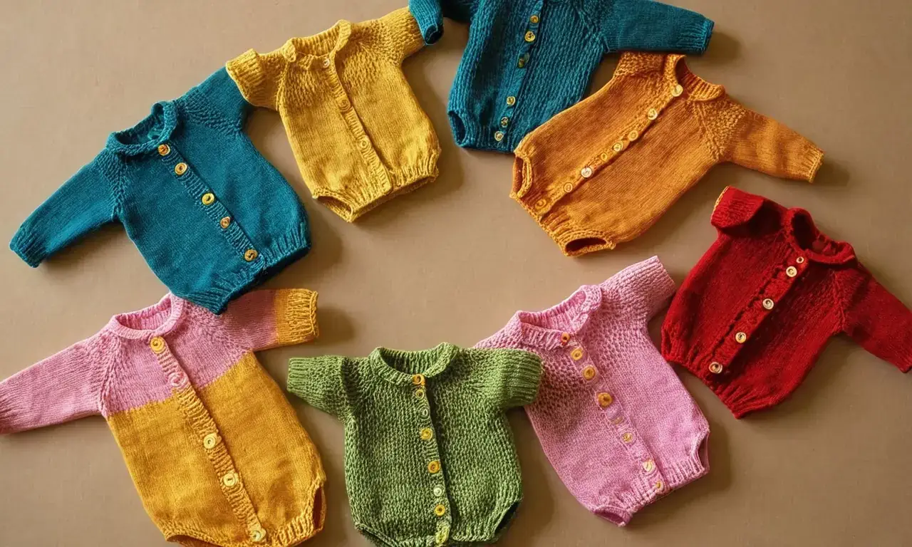 Free knitting patterns allow for simple homemade baby wear